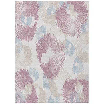 Machine Washable Indoor/Outdoor Chantille ACN2132 Blush 10' x 14' Rug