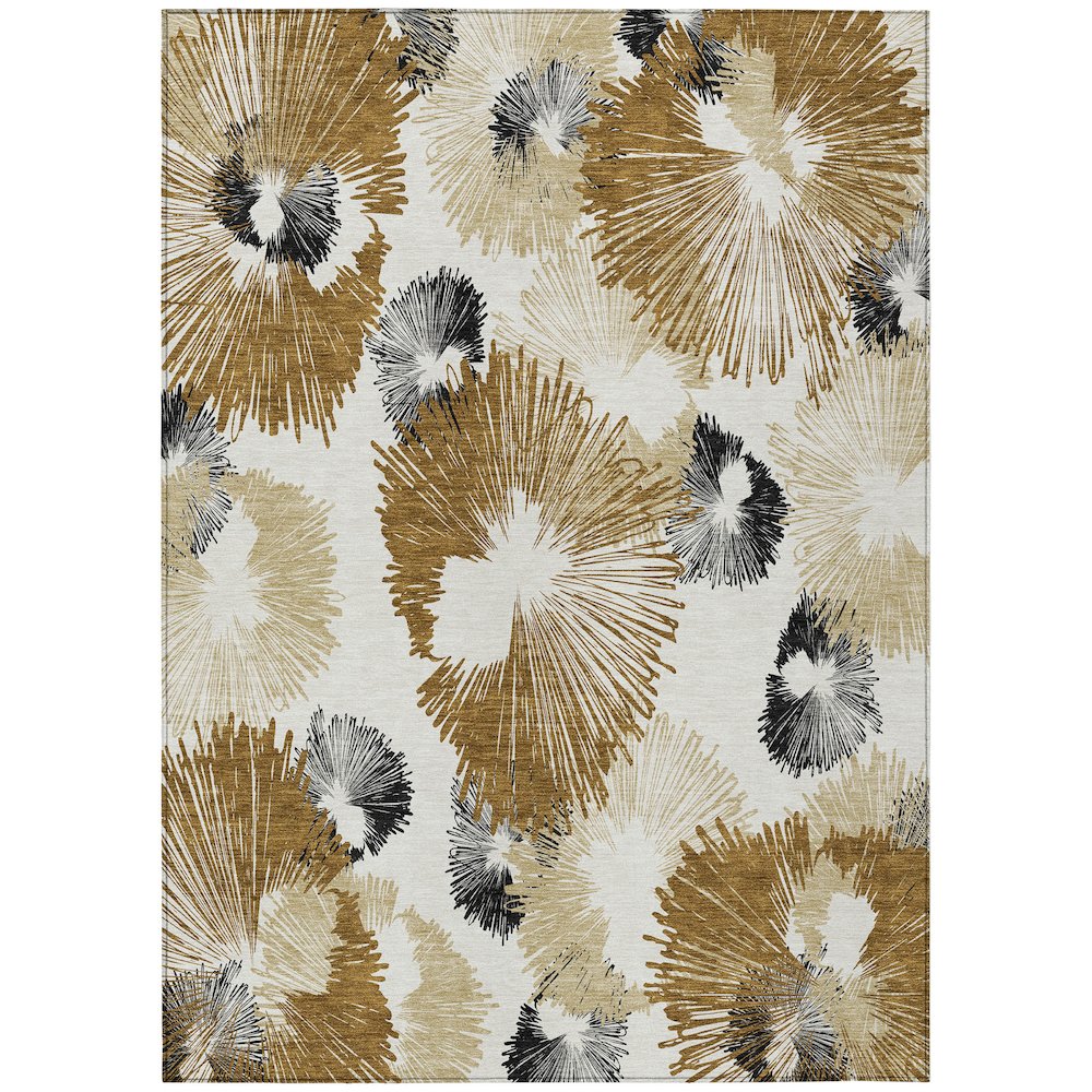 Machine Washable Indoor/Outdoor Chantille ACN2132 Chocolate 10' x 14' Rug