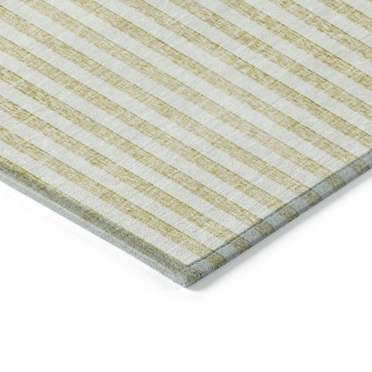 Machine Washable Indoor/Outdoor Chantille ACN2134 Wheat 8' x 8' Round Rug