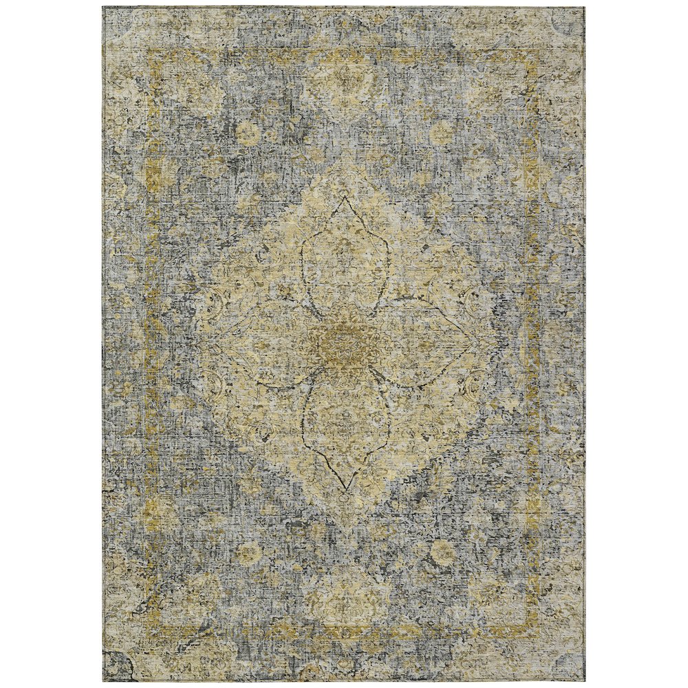 Machine Washable Indoor/Outdoor Chantille ACN2136 Pewter 10' x 14' Rug