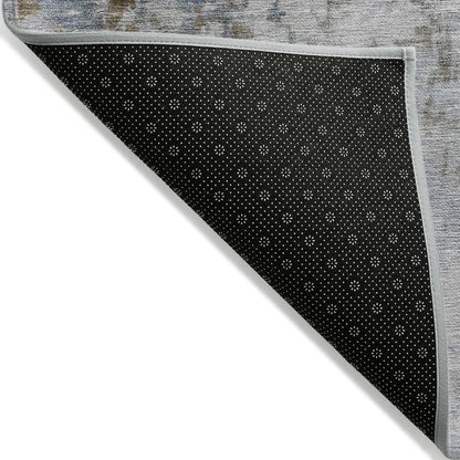 Machine Washable Indoor/Outdoor Chantille ACN2142 Chocolate 8' x 8' Round Rug