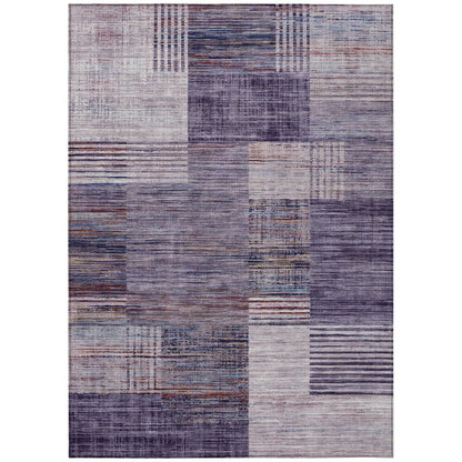 Machine Washable Indoor/Outdoor Chantille ACN2149 Plum 10' x 14' Rug