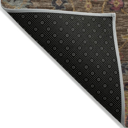 Machine Washable Indoor/Outdoor Chantille ACN2151 Chocolate 8' x 8' Round Rug
