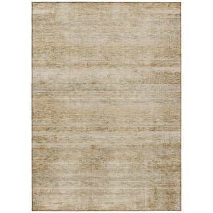 Machine Washable Indoor/Outdoor Chantille ACN2154 Brown 10' x 14' Rug
