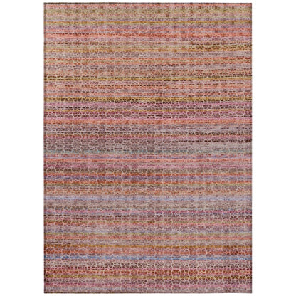 Machine Washable Indoor/Outdoor Chantille ACN2155 Pink 10' x 14' Rug