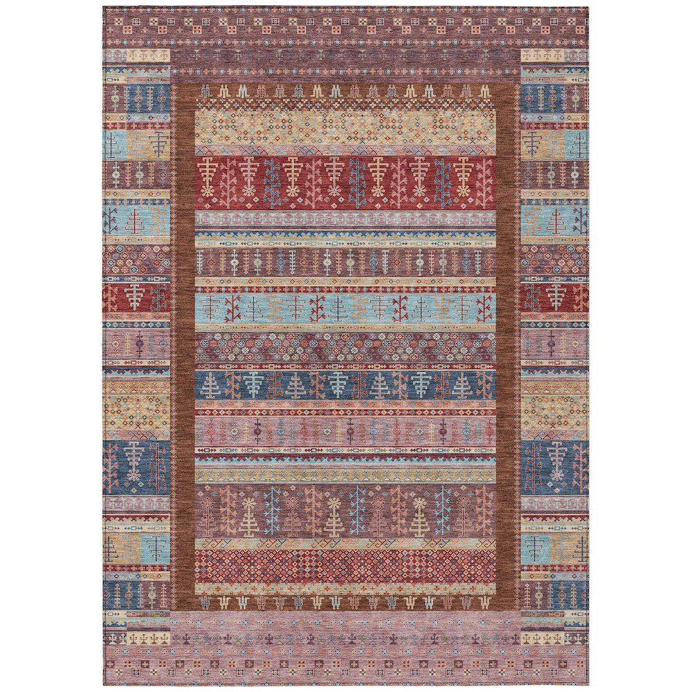 Machine Washable Indoor/Outdoor Chantille ACN2160 Red 10' x 14' Rug