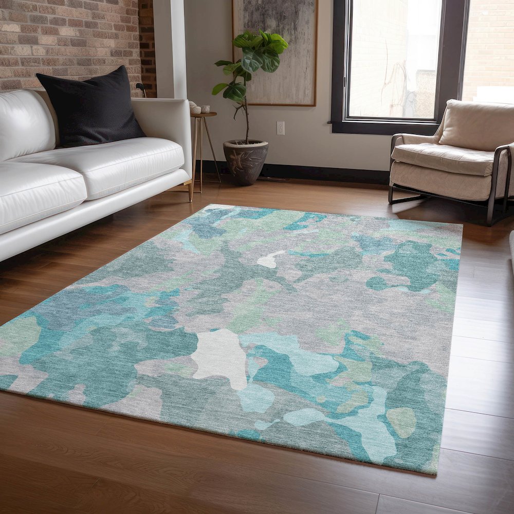 Machine Washable Indoor/Outdoor Chantille ACN2161 Taupe 10' x 14' Rug