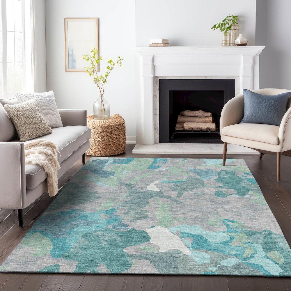 Machine Washable Indoor/Outdoor Chantille ACN2161 Taupe 10' x 14' Rug