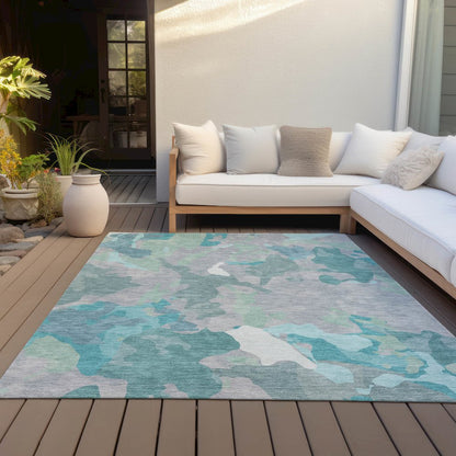 Machine Washable Indoor/Outdoor Chantille ACN2161 Taupe 10' x 14' Rug