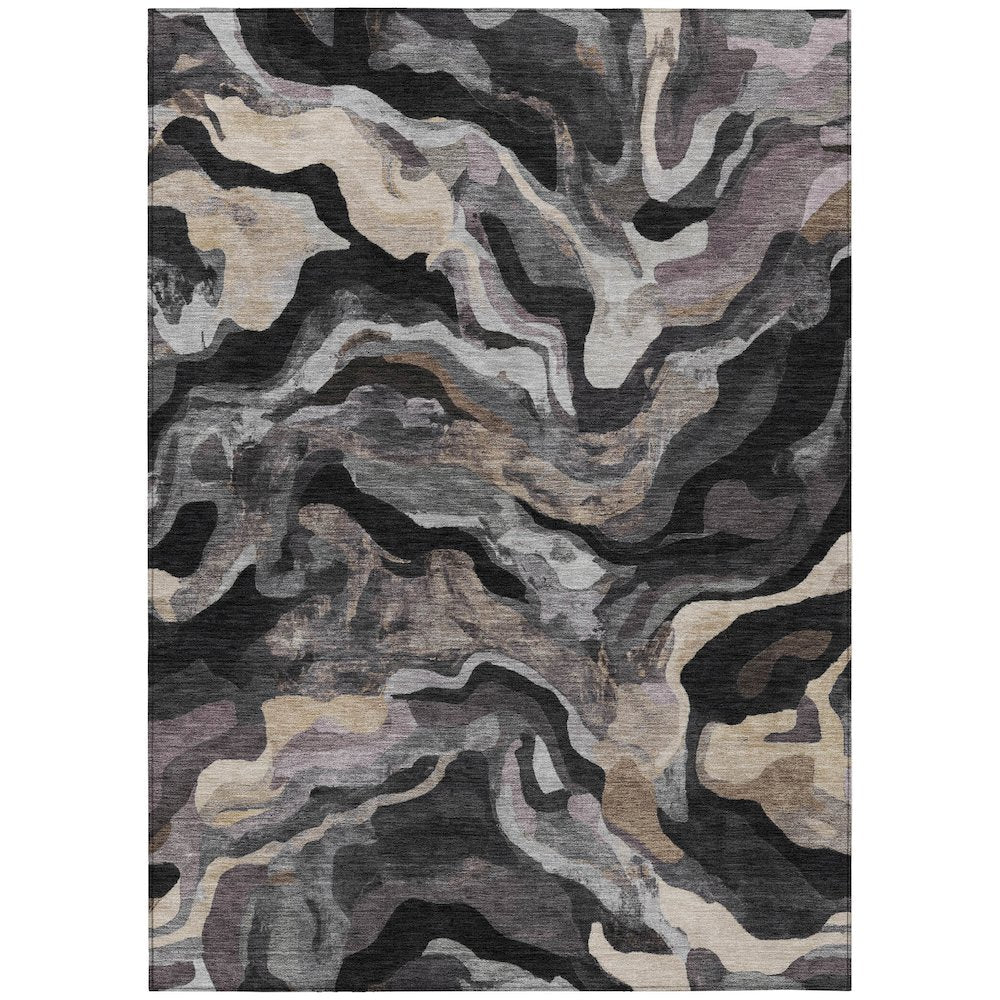 Machine Washable Indoor/Outdoor Chantille ACN2162 Granite 10' x 14' Rug