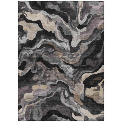 Machine Washable Indoor/Outdoor Chantille ACN2162 Granite 10' x 14' Rug