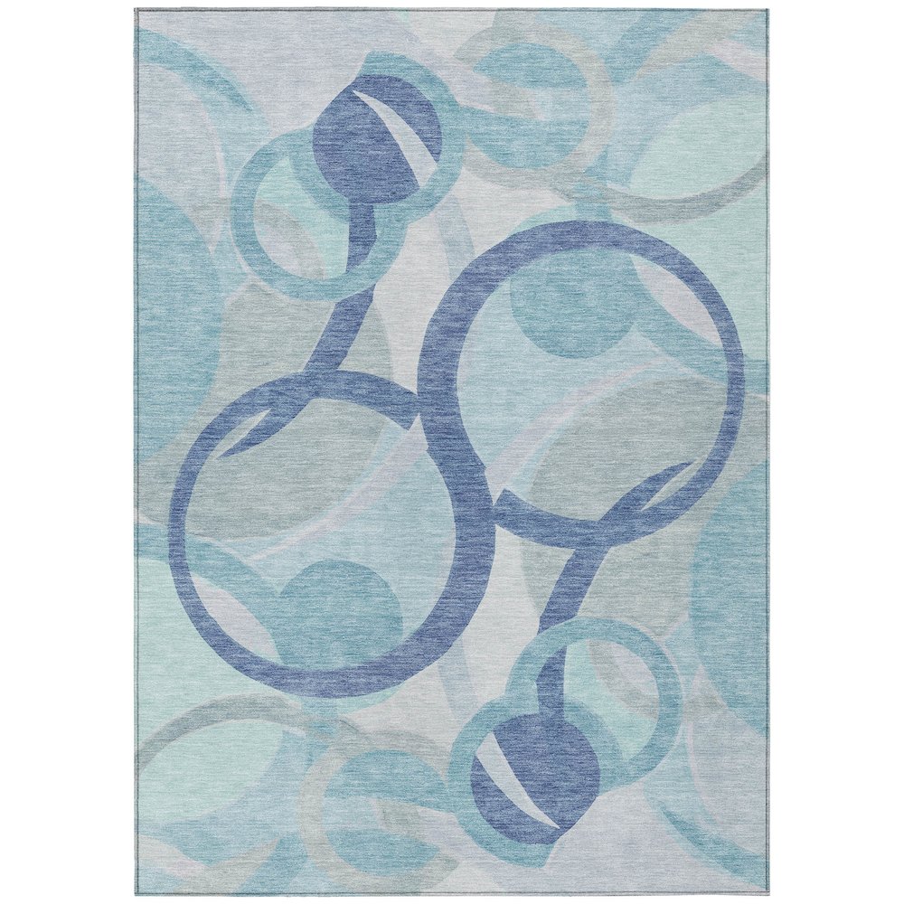 Machine Washable Indoor/Outdoor Chantille ACN2168 Blue 10' x 14' Rug