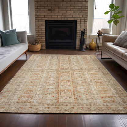 Machine Washable Indoor/Outdoor Chantille ACN2173 Paprika 10' x 14' Rug
