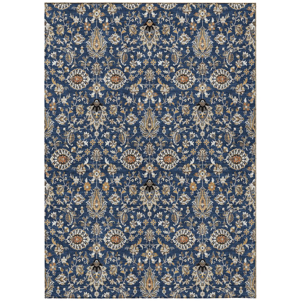 Machine Washable Indoor/Outdoor Chantille ACN2192 Navy 10' x 14' Rug