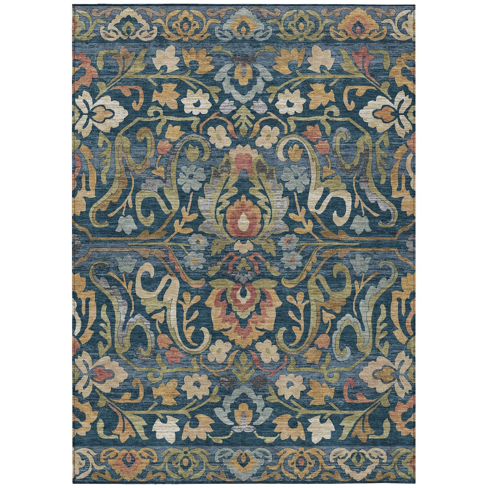 Machine Washable Indoor/Outdoor Chantille ACN2193 Navy 10' x 14' Rug