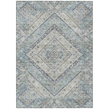 Machine Washable Indoor/Outdoor Chantille ACN2195 Sky 10' x 14' Rug