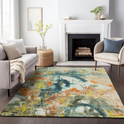 Machine Washable Indoor/Outdoor Chantille ACN2202 Sage 10' x 14' Rug