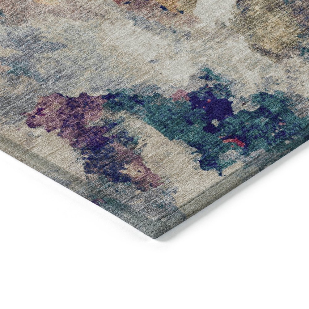 Machine Washable Indoor/Outdoor Chantille ACN2203 Putty 8' x 8' Round Rug