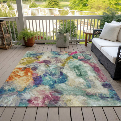 Machine Washable Indoor/Outdoor Chantille ACN2204 Sage 10' x 14' Rug