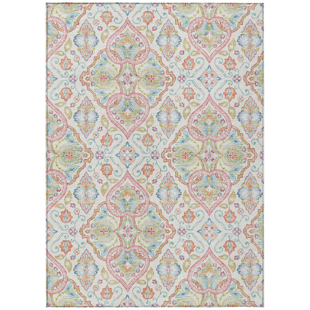 Machine Washable Indoor/Outdoor Chantille ACN2207 Ivory 10' x 14' Rug