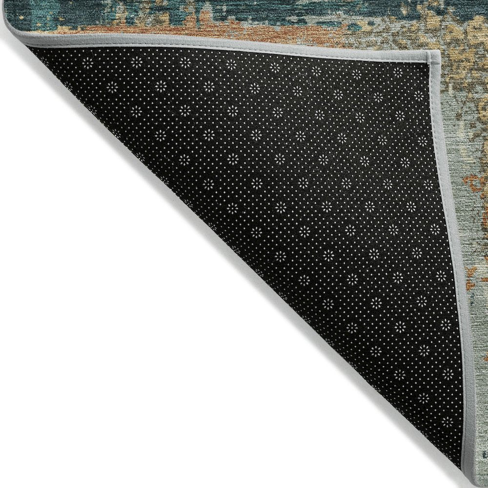 Machine Washable Indoor/Outdoor Chantille ACN2212 Seafoam 8' x 8' Round Rug