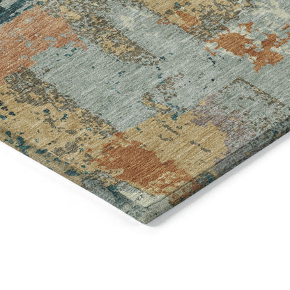 Machine Washable Indoor/Outdoor Chantille ACN2212 Seafoam 8' x 8' Round Rug