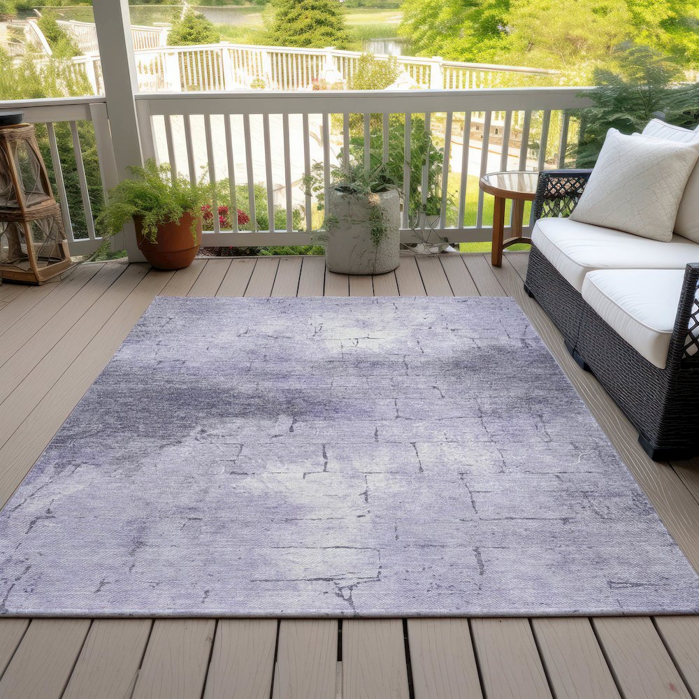 Machine Washable Indoor/Outdoor Chantille ACN2215 Lavender 10' x 14' Rug