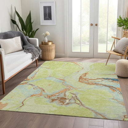 Premium Machine Washable Mayfield AMF1005 Aloe 10' x 14' Rug