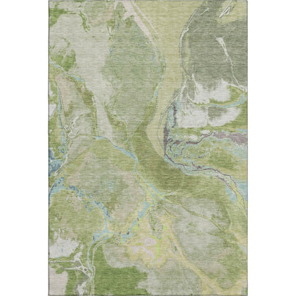 Premium Machine Washable Mayfield AMF1005 Green 10' x 14' Rug