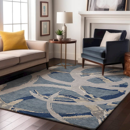 Premium Machine Washable Mayfield AMF1022 Denim 10' x 14' Rug