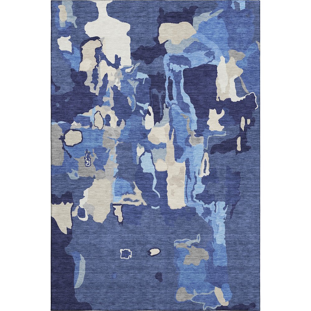 Premium Machine Washable Mayfield AMF1028 Navy 10' x 14' Rug