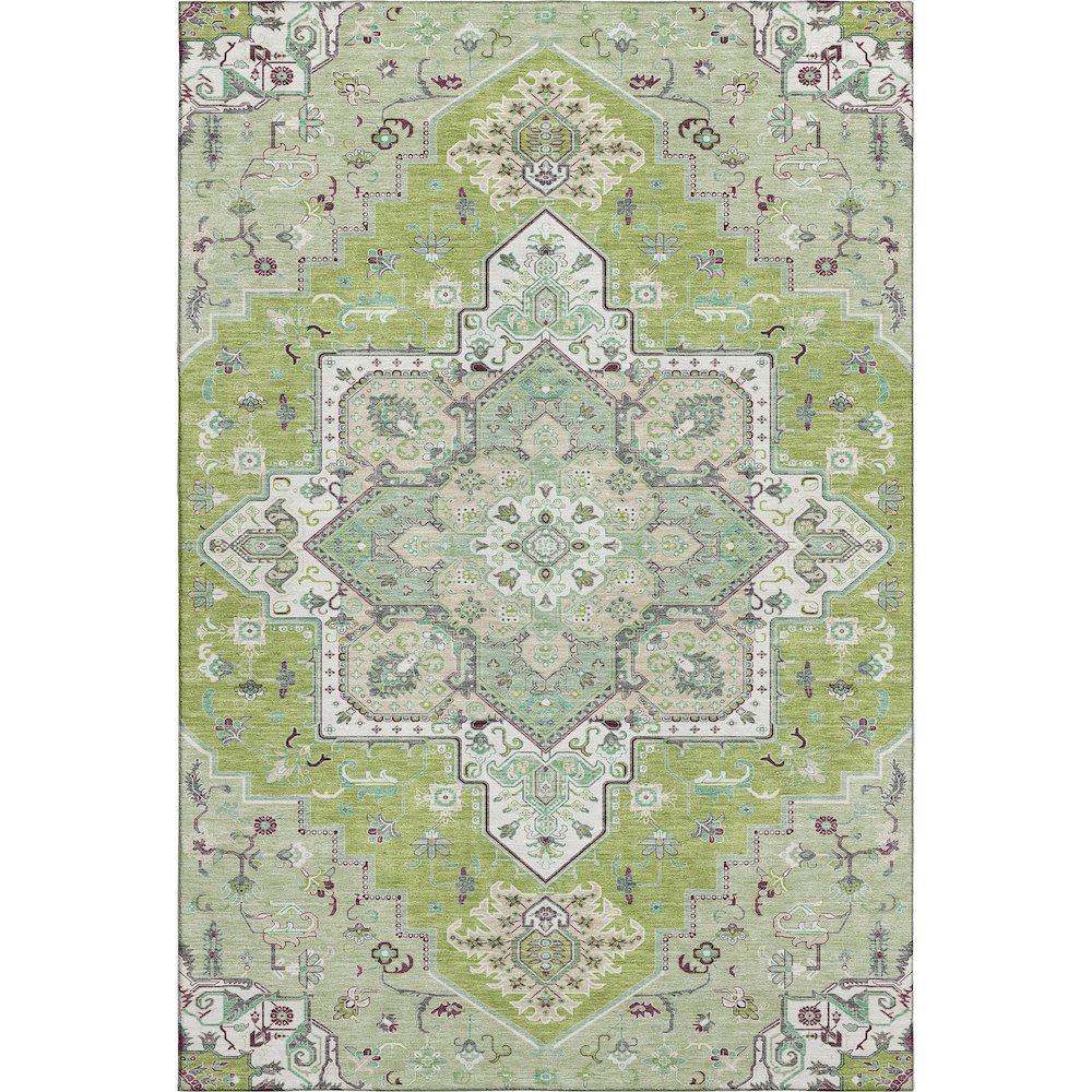Premium Machine Washable Mayfield AMF1036 Green 10' x 14' Rug