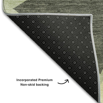 Premium Machine Washable Mayfield AMF1039 Aloe 8' x 8' Round Rug