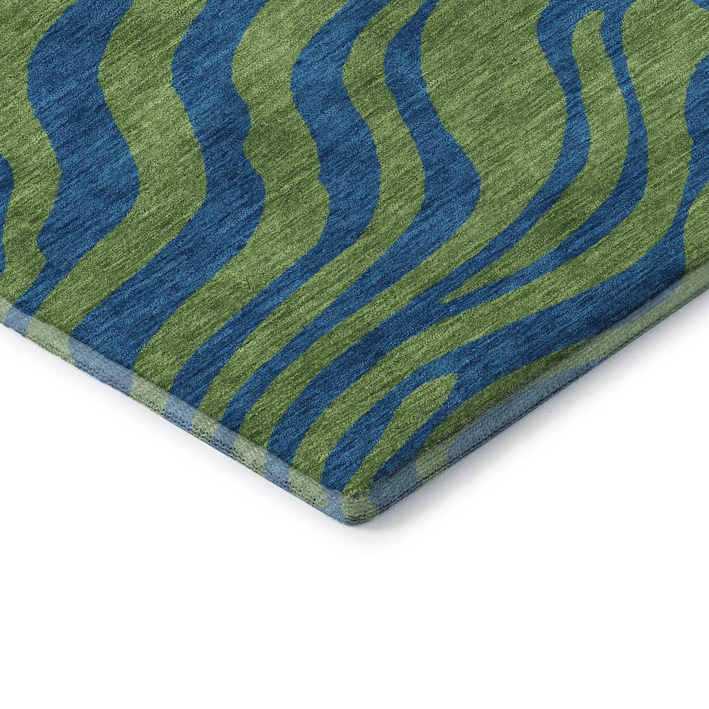 Premium Machine Washable Mayfield AMF1043 Green 8' x 8' Round Rug
