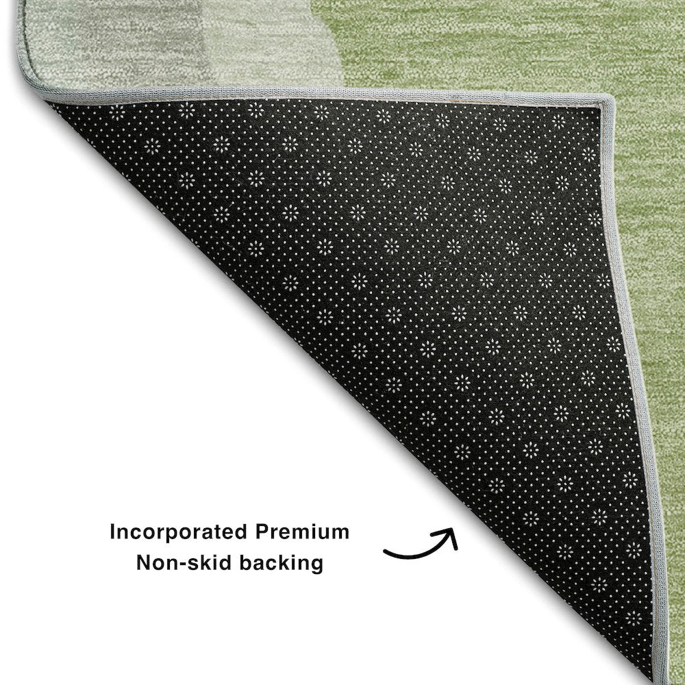 Premium Machine Washable Mayfield AMF1047 Mint 8' x 8' Round Rug