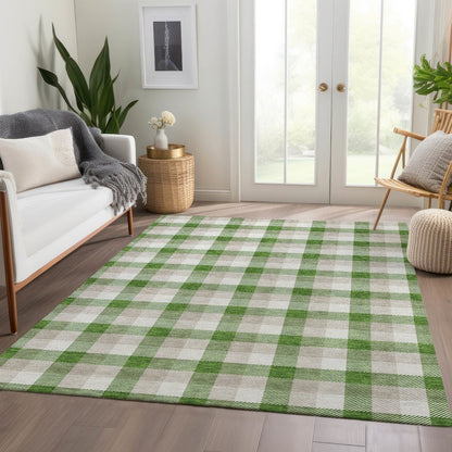 Premium Machine Washable Mayfield AMF1053 Emerald 10' x 14' Rug