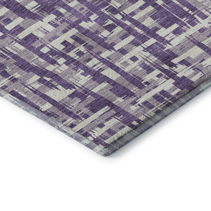 Premium Machine Washable Mayfield AMF1059 Purple 8' x 8' Round Rug