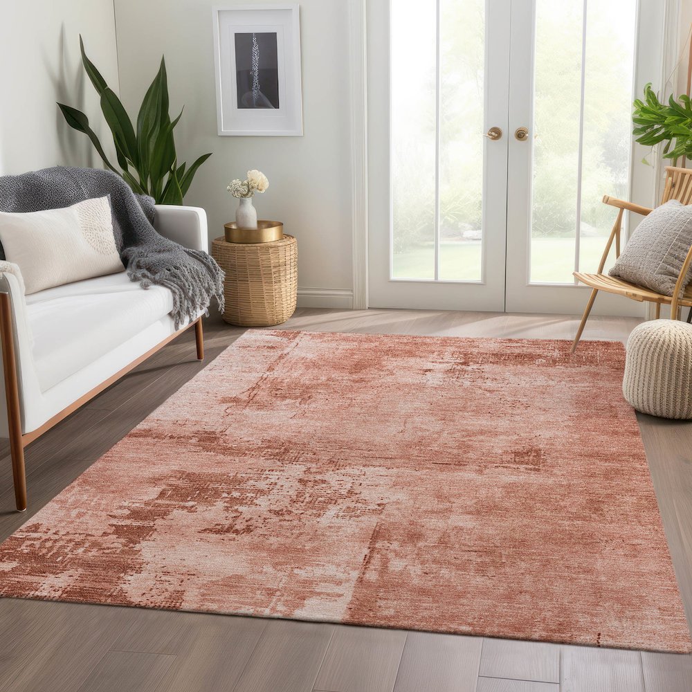 Premium Machine Washable Mayfield AMF1062 Paprika 10' x 14' Rug