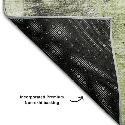 Premium Machine Washable Mayfield AMF1068 Fern 8' x 8' Round Rug