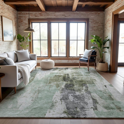 Premium Machine Washable Mayfield AMF1076 Mint 10' x 14' Rug