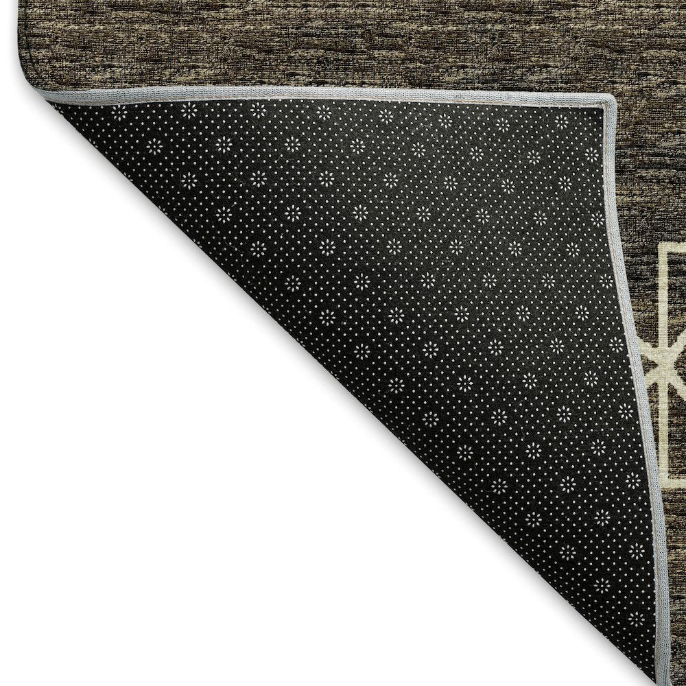 Premium Machine Washable Mayfield  Brown 8' x 8' Round Rug