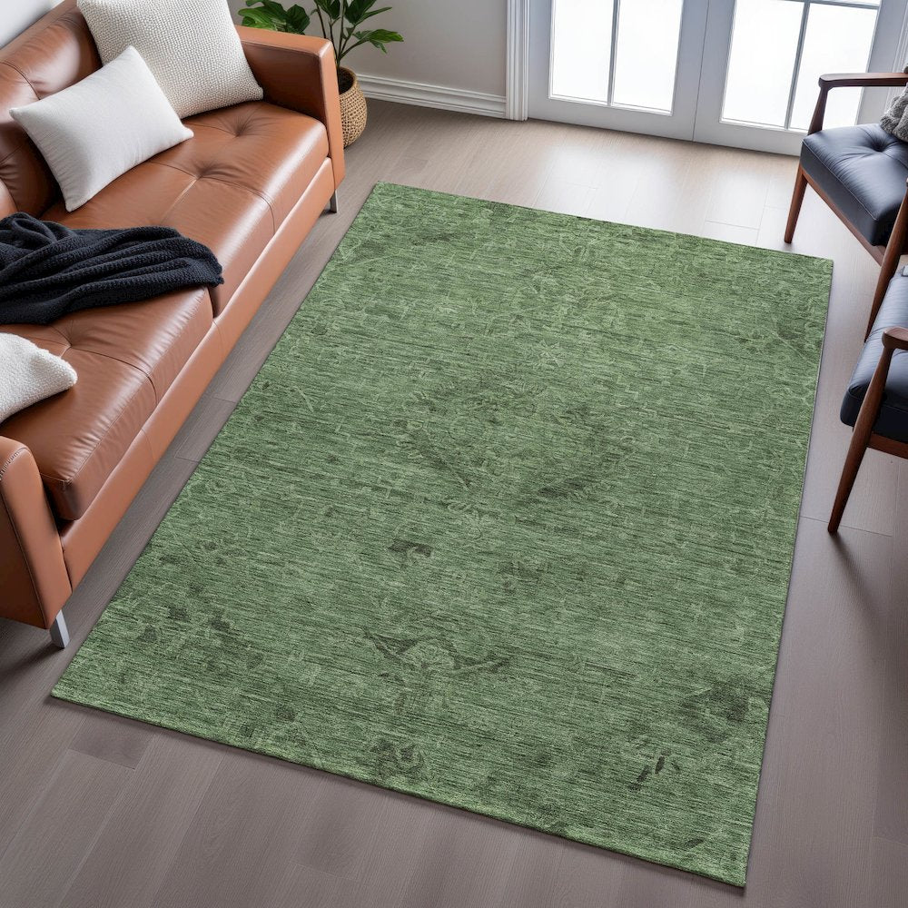 Premium Machine Washable Mayfield AMF1111 Fern 10' x 14' Rug