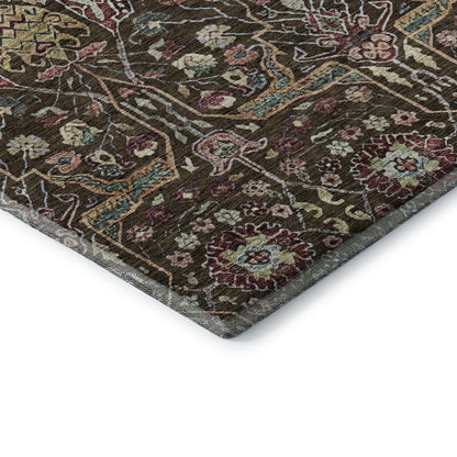 Premium Machine Washable Mayfield AMF1132 Chocolate 8' x 8' Round Rug