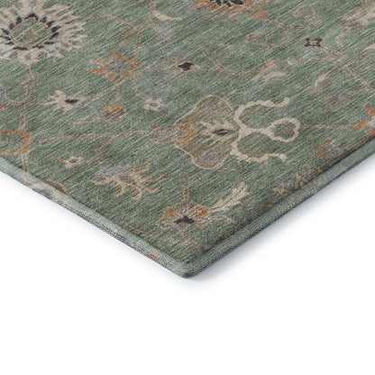 Premium Machine Washable Mayfield AMF1137 Cactus 8' x 8' Round Rug