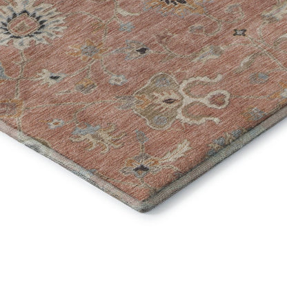 Premium Machine Washable Mayfield AMF1137 Pink 8' x 8' Round Rug