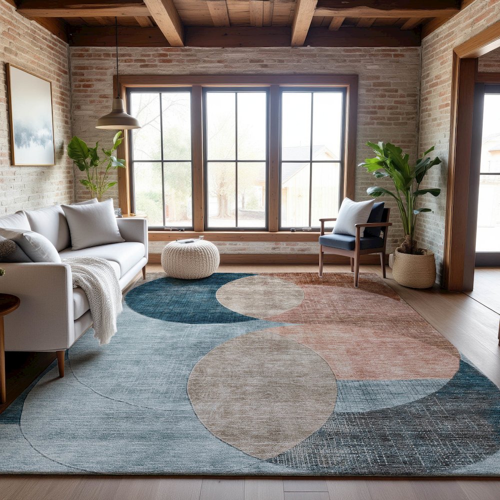 Premium Machine Washable Mayfield AMF1140 Rust 10' x 14' Rug