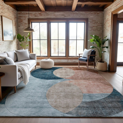 Premium Machine Washable Mayfield AMF1140 Rust 10' x 14' Rug