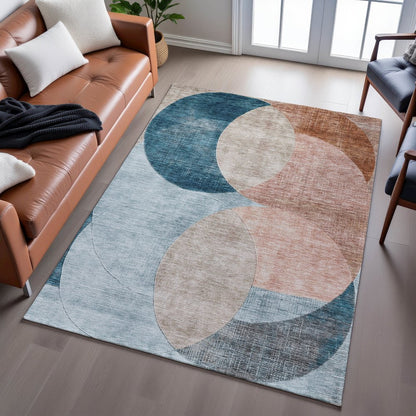 Premium Machine Washable Mayfield AMF1140 Rust 10' x 14' Rug