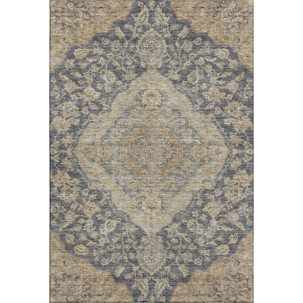 Premium Machine Washable Mayfield AMF1151 Charcoal 10' x 14' Rug
