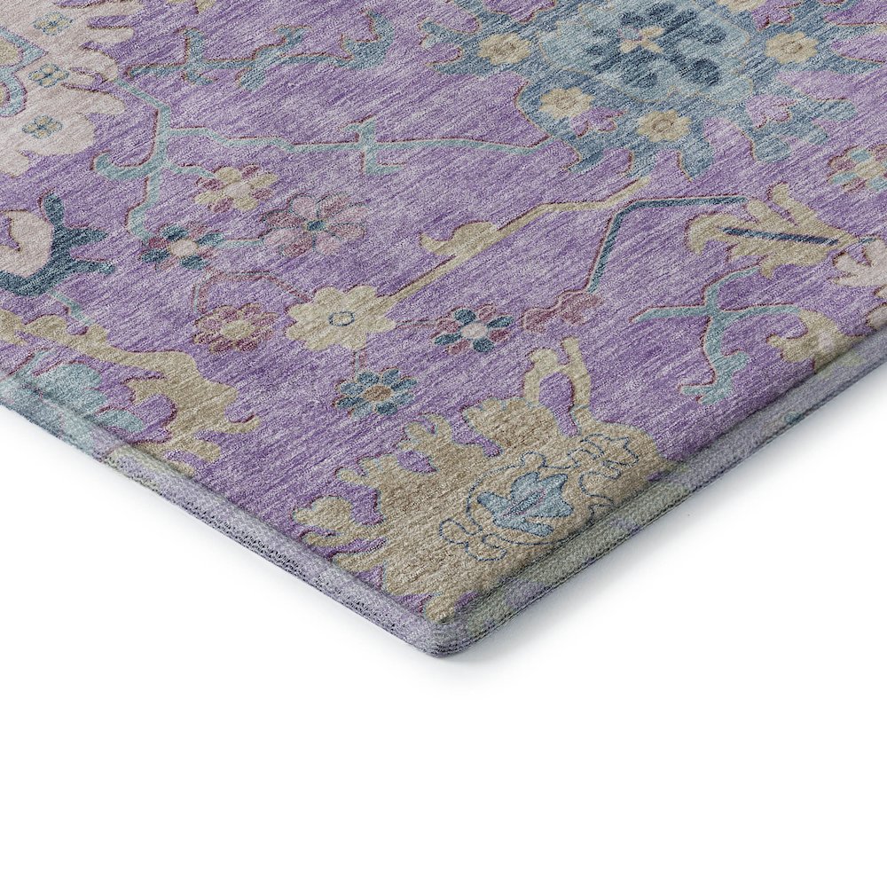 Premium Machine Washable Mayfield AMF1154 Purple 8' x 8' Round Rug